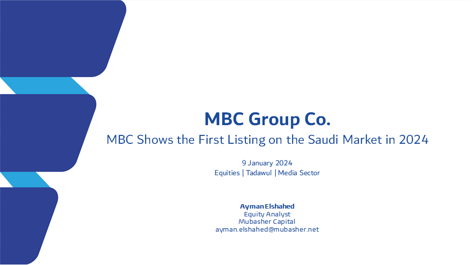 MBC Shows The First Listing on the Saudi Market in 2024