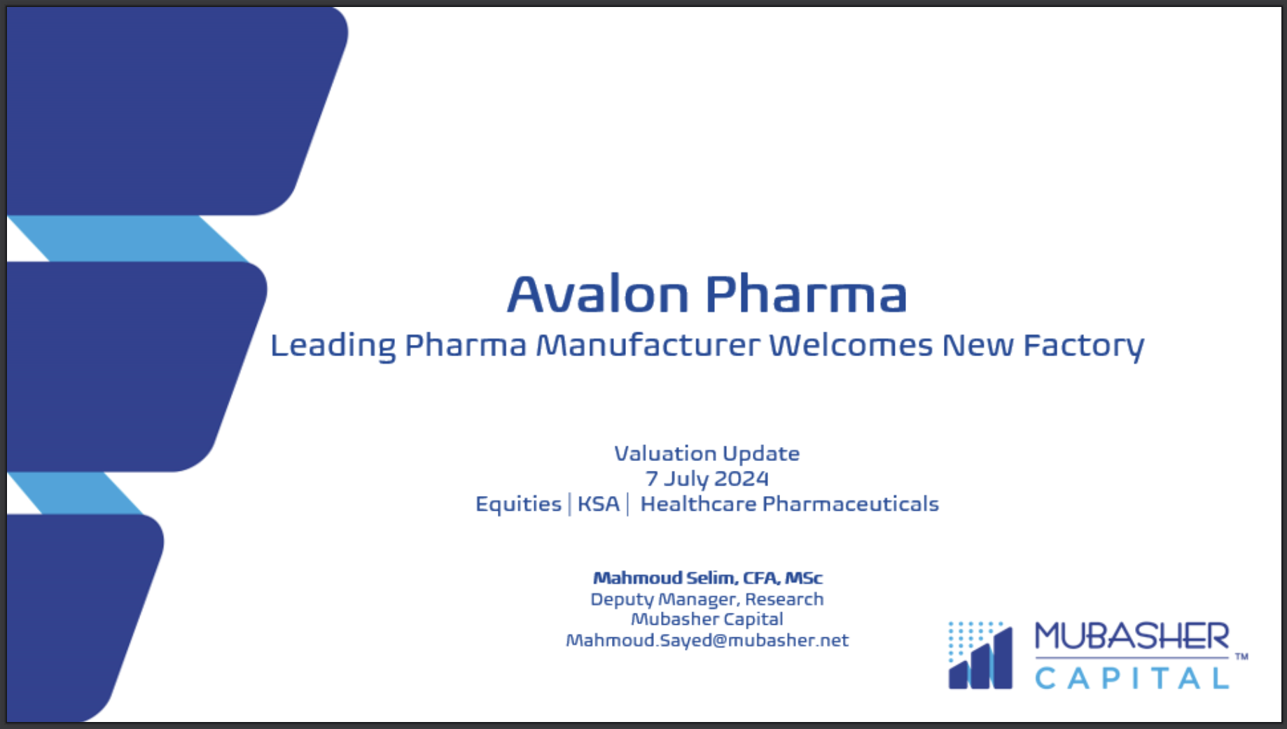 Avalon Pharma​:  Welcomes New Factory​